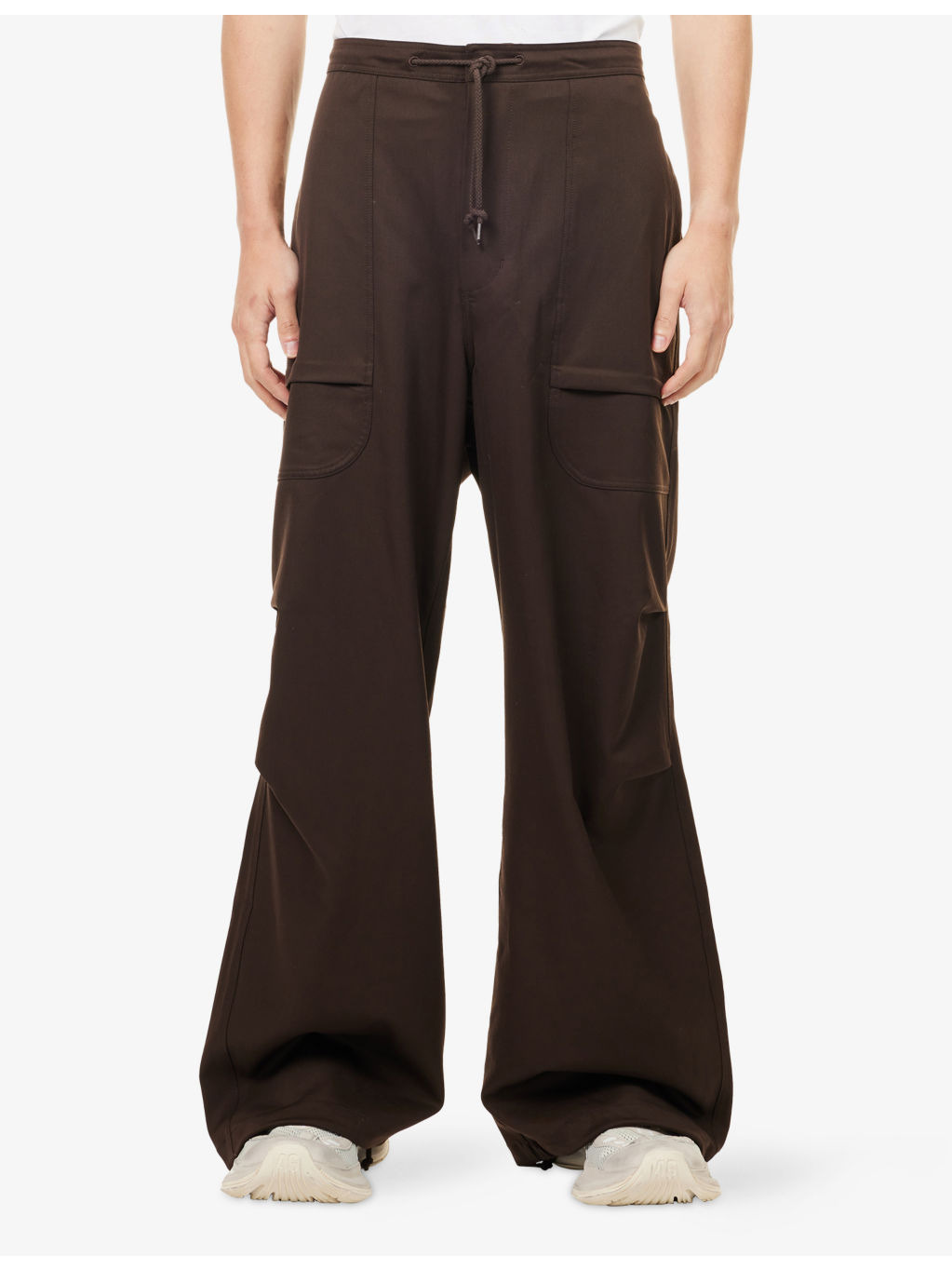 Barren Wide-Leg Wool Cargo Trousers - 3