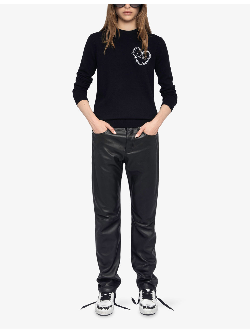Kendy Heart-Embroidered Wool and Cashmere-Blend Jumper - 2