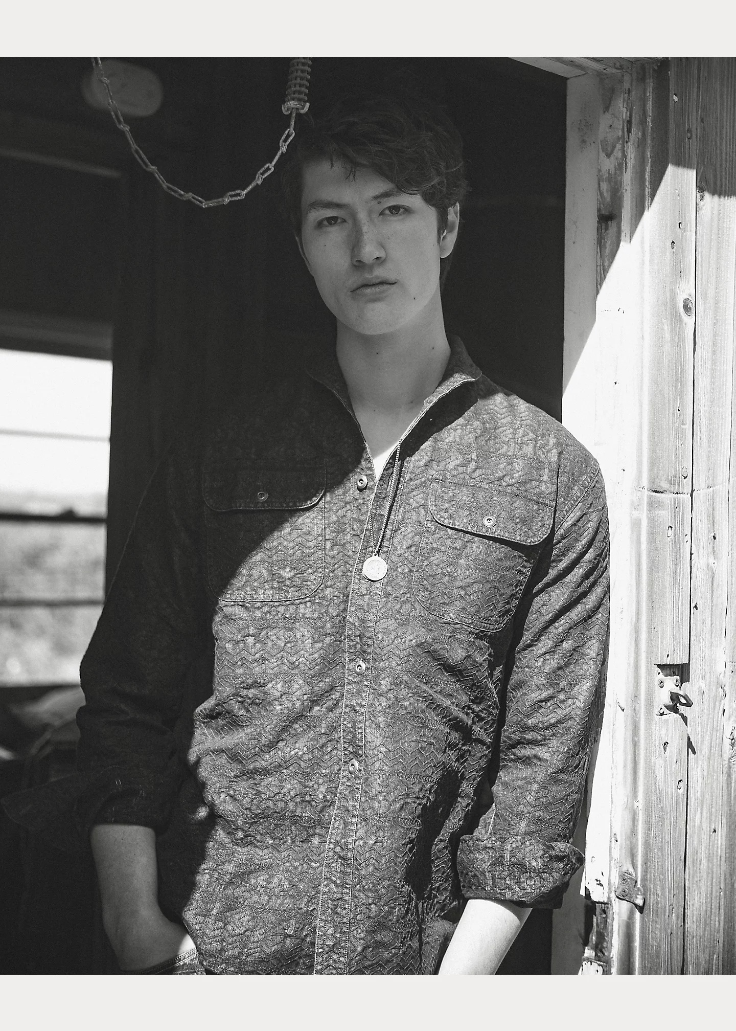 Indigo Jacquard Workshirt - 7