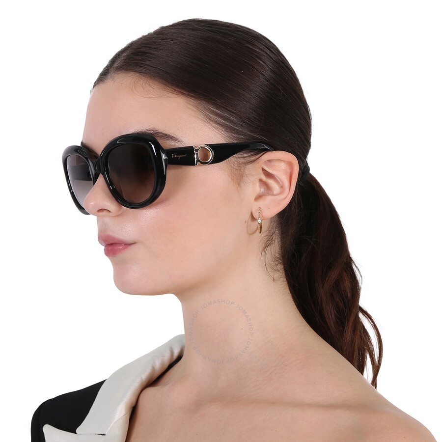 Salvatore Ferragamo Gradient Smoke Oval Ladies Sunglasses SF727S 001 53 - 2