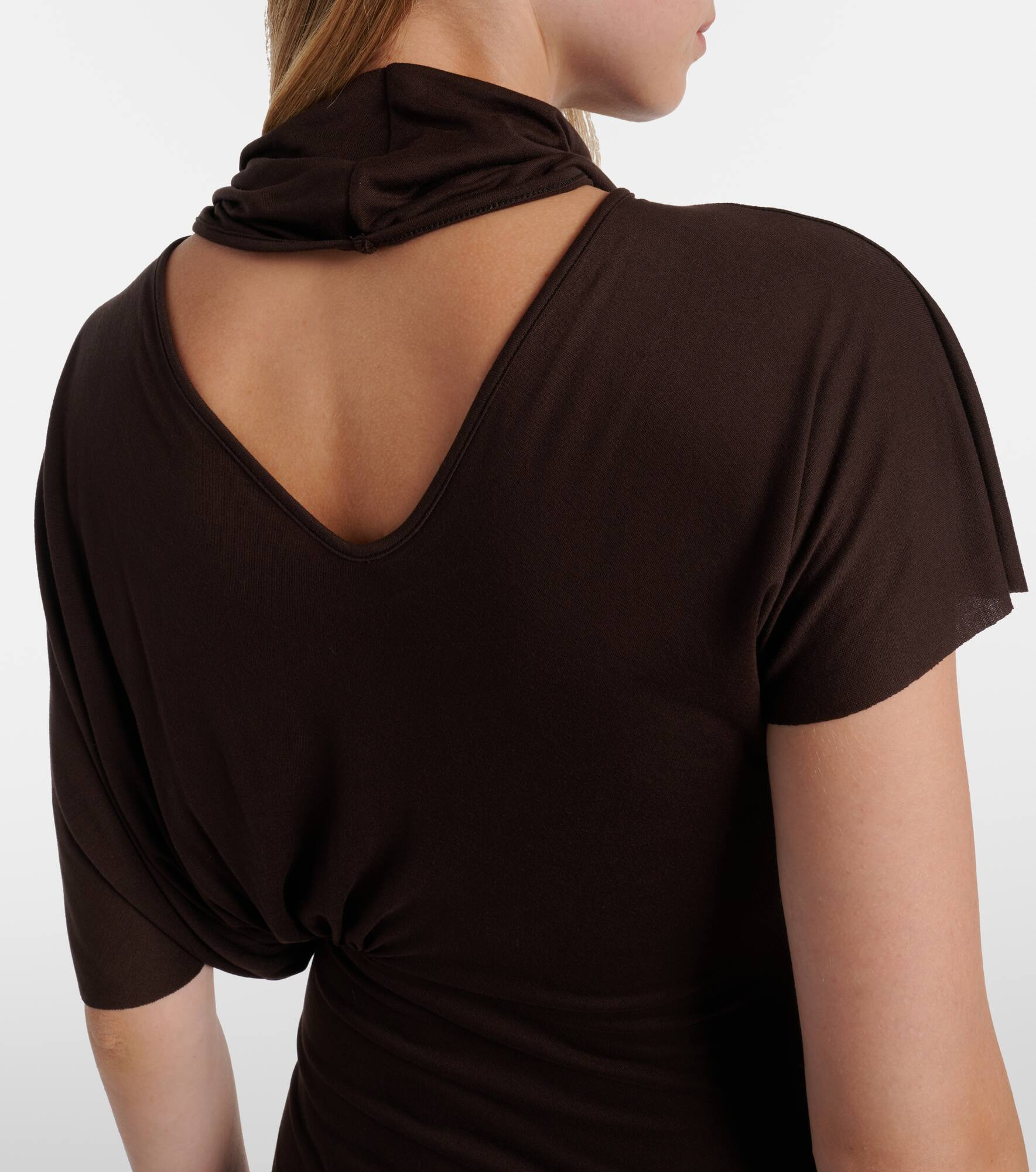 Lilith draped jersey gown - 7