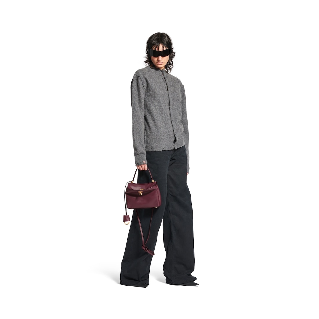 Women's Rodeo Mini Handbag in Dark Burgundy - 7