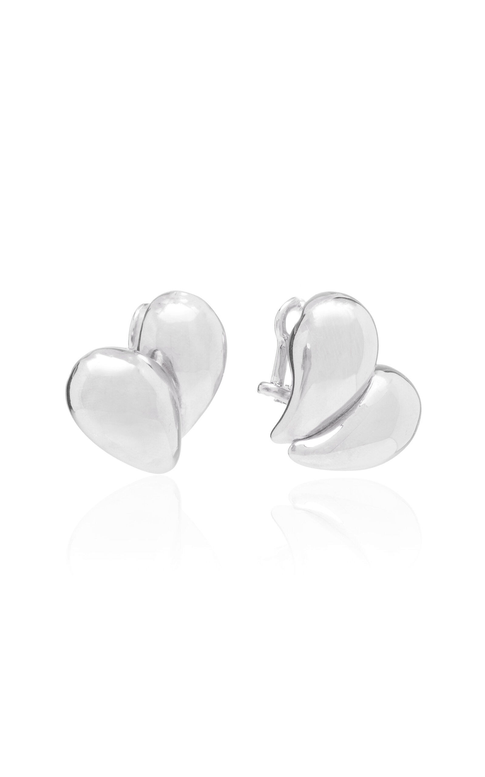 Sterling Silver Heart Earrings silver - 4