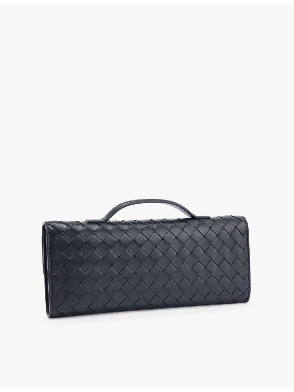 Andiamo Long intrecciato-weave leather clutch - 4