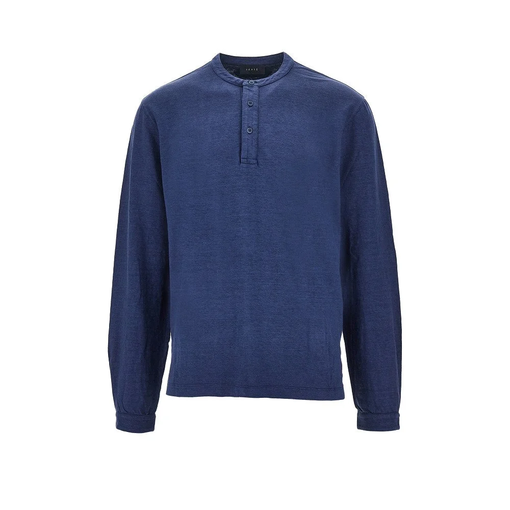 'HENLEY DECK' LINEN JERSEY T-SHIRT - 1