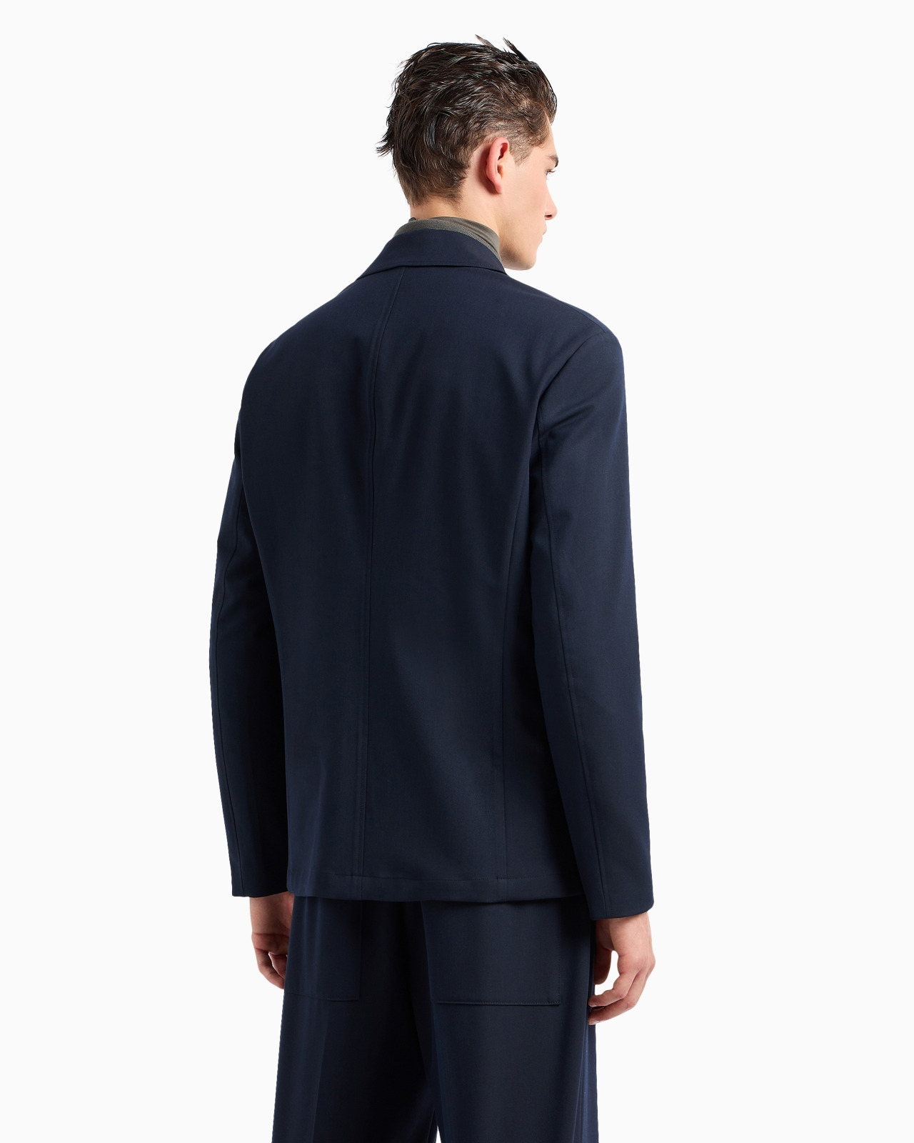 Single-breasted jacket in compact fabric with a wool finish - 3