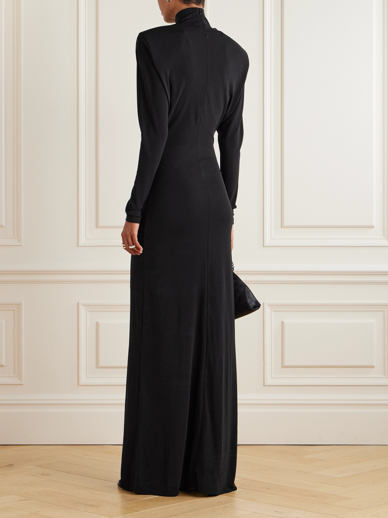 Crepe-jersey Turtleneck Gown - 3
