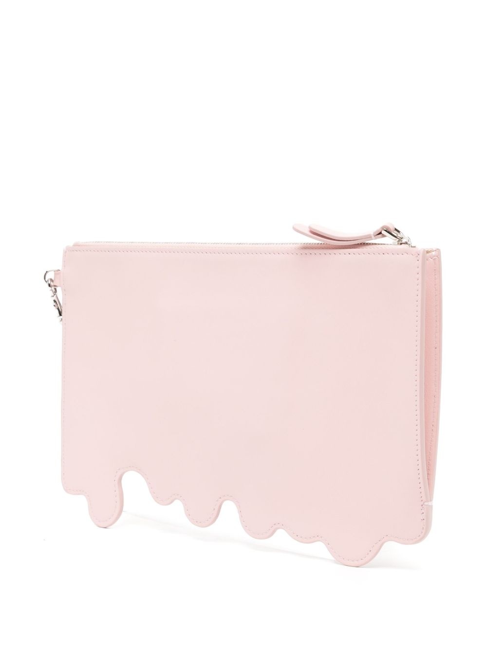 melted leather clutch bag - 3
