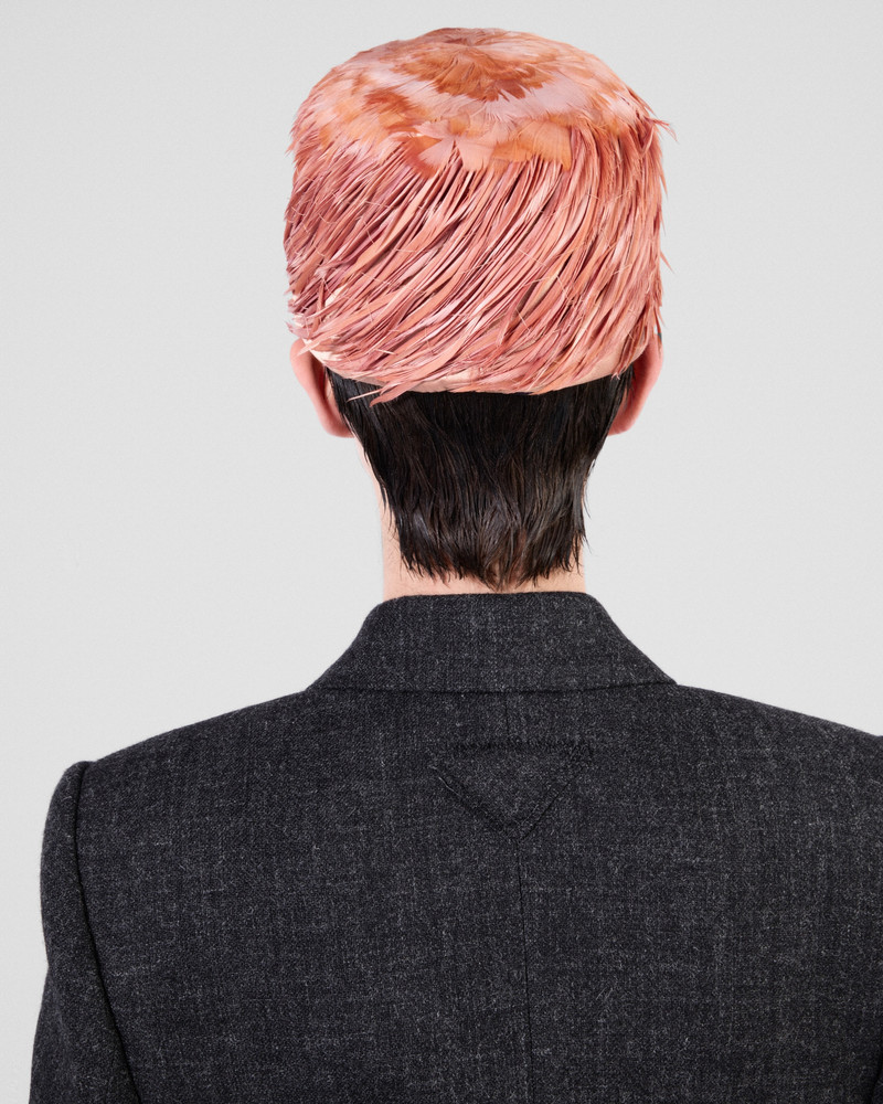 Patent leather and feather hat 5