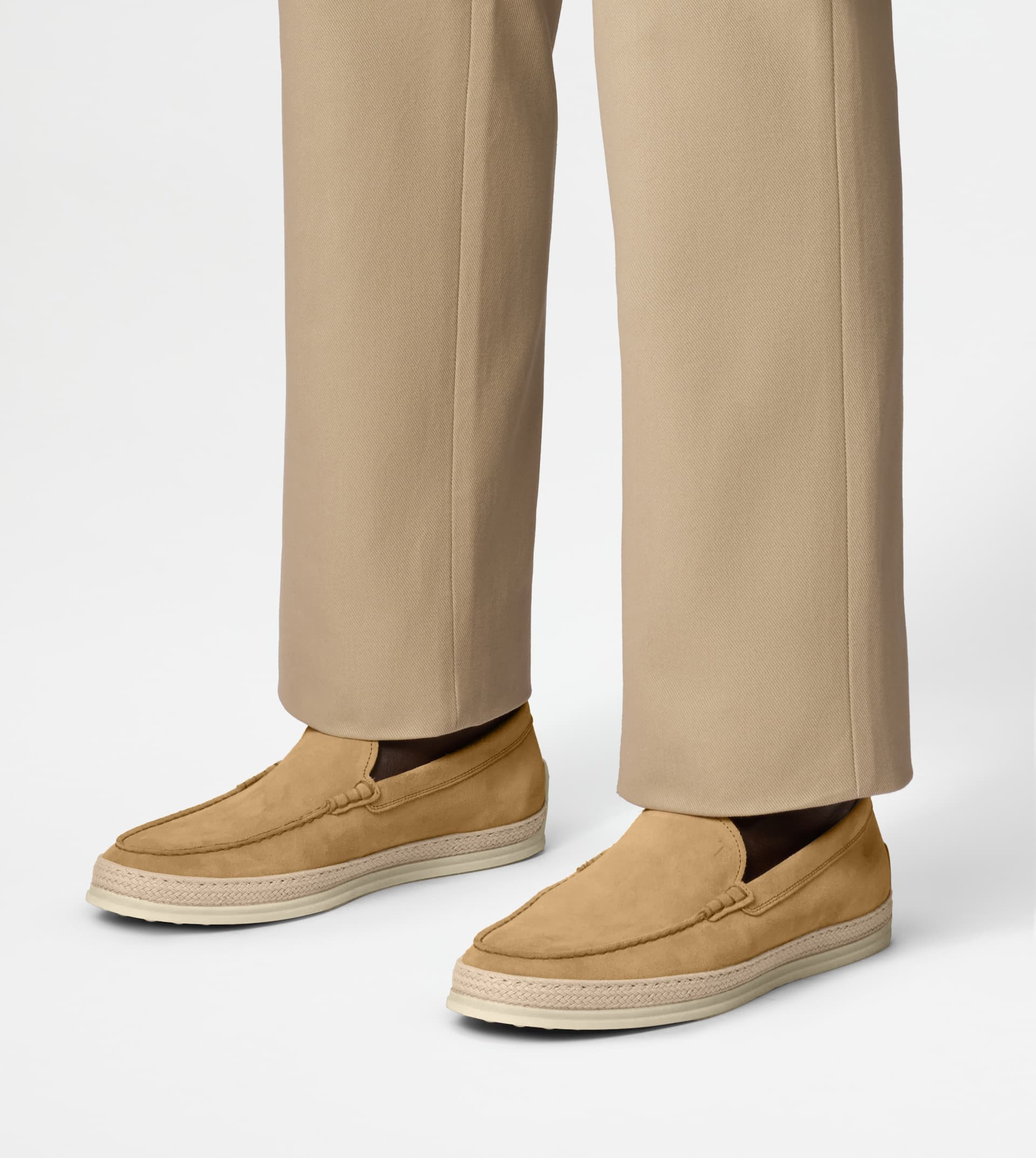 SLIP-ONS IN SUEDE - BEIGE - 6