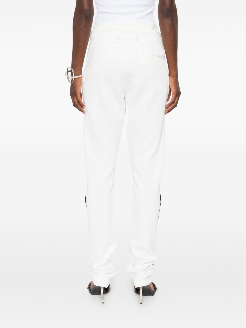 contrast-panel trousers - 4
