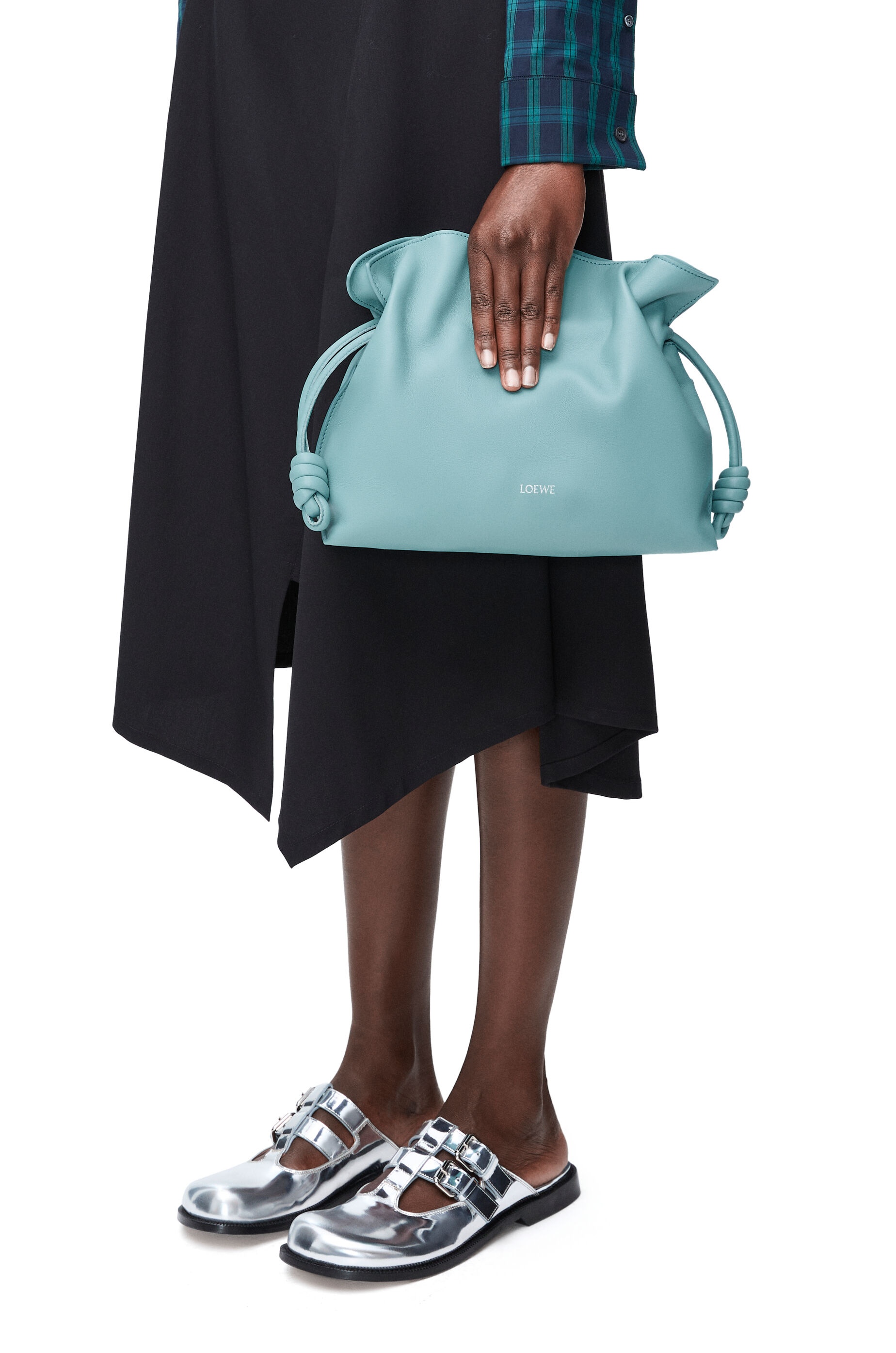 Medium Flamenco clutch in nappa calfskin - 2