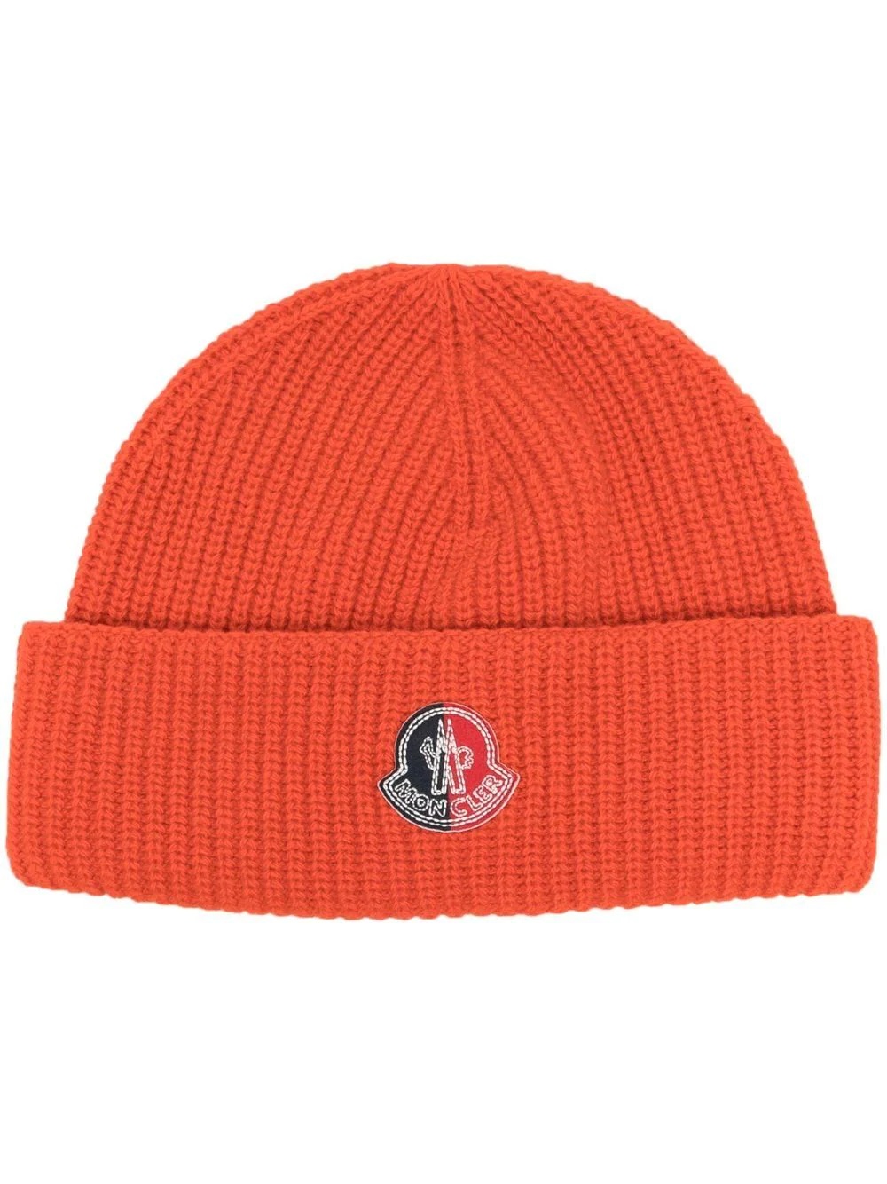 logo-patch wool beanie - 1