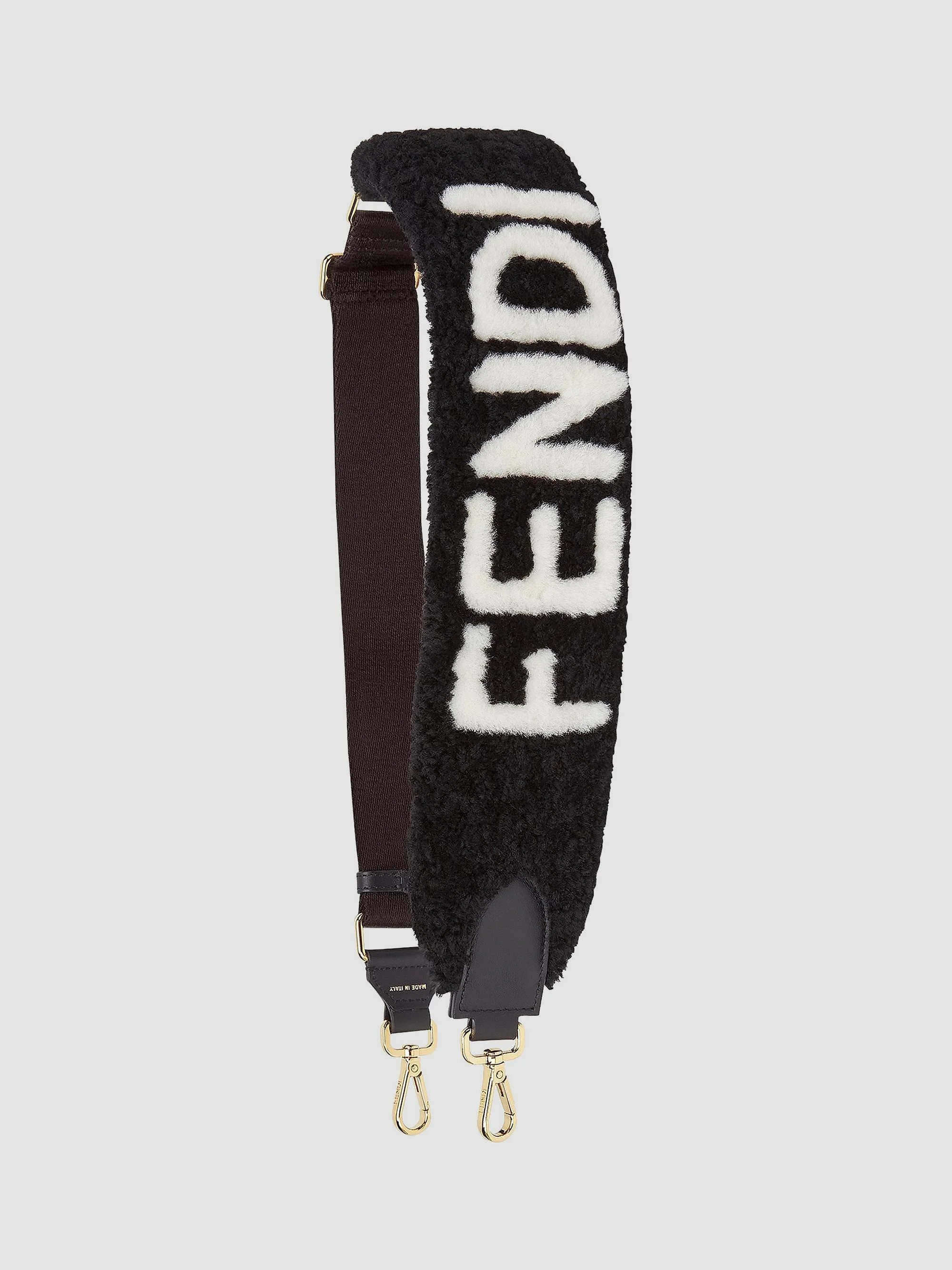 Women's Logo Shearling Strap - Nero - 1
