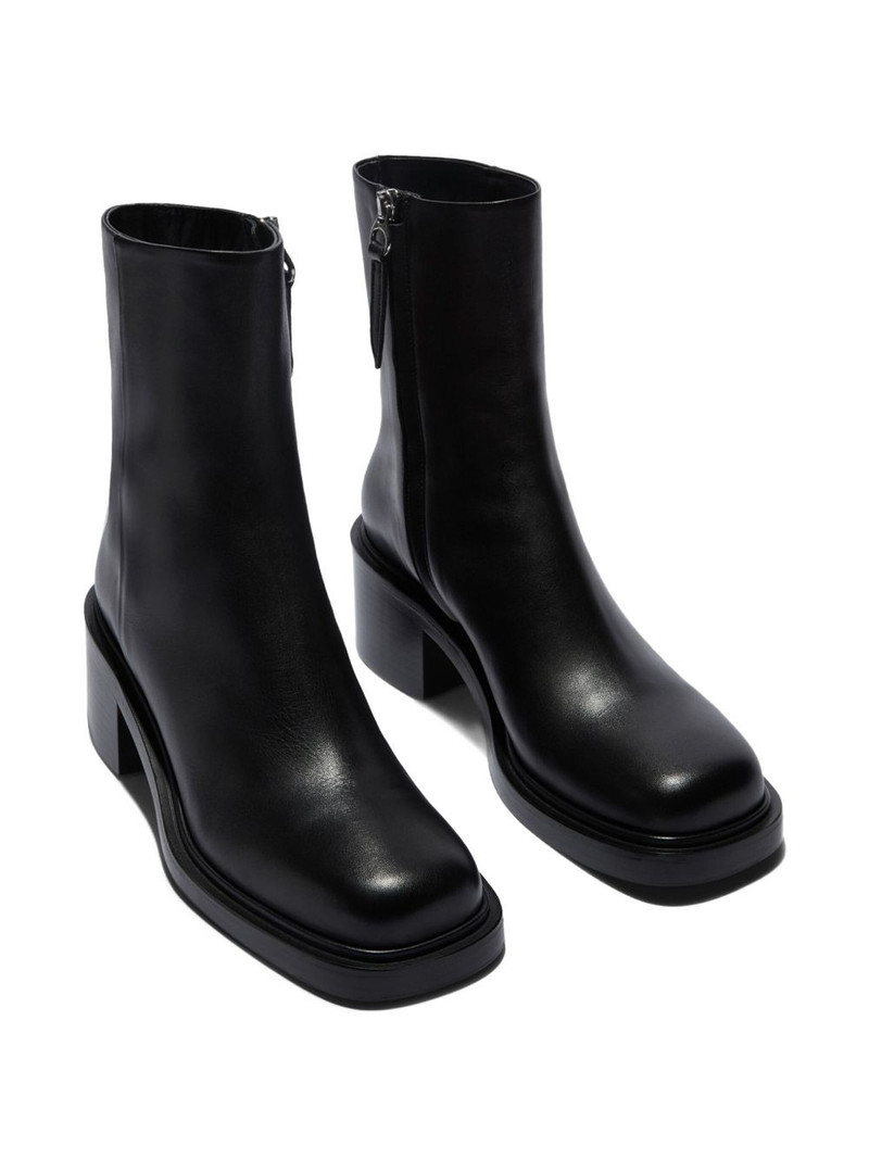 Aeyde zip-front square-toe boots outlook