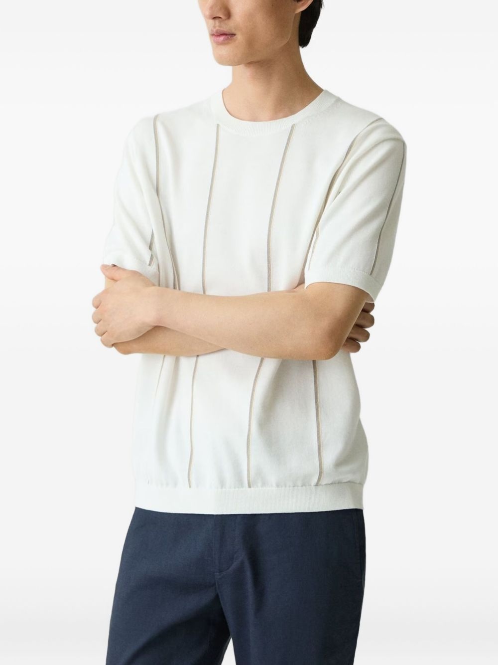 striped cotton sweater - 2