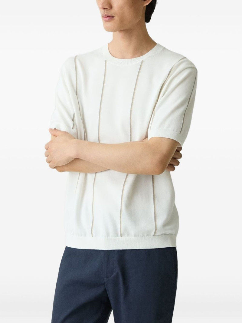 Theory striped cotton sweater outlook