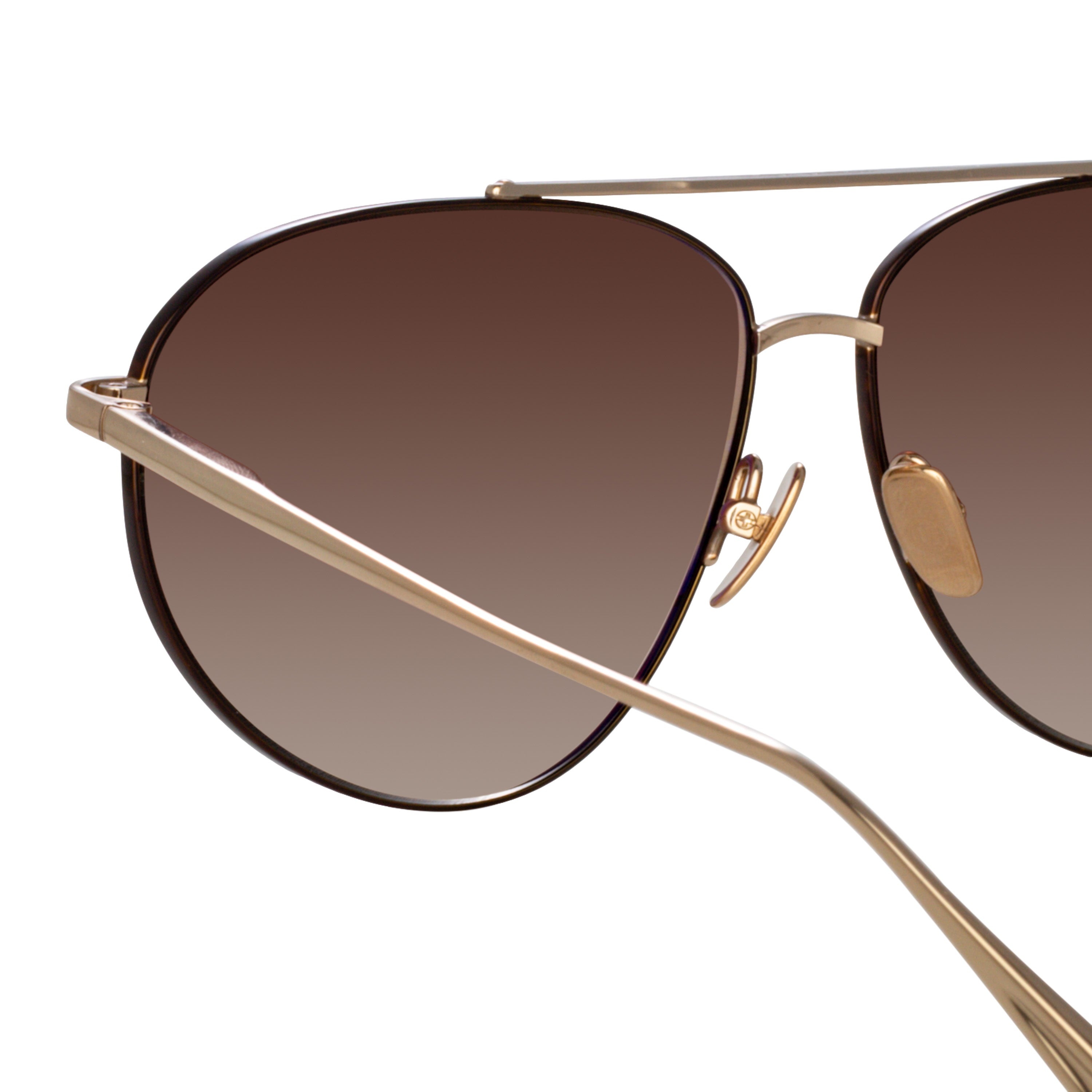 MEN'S GABRIEL OVERSIZED SUNGLASSES IN LIGHT GOLD - 6