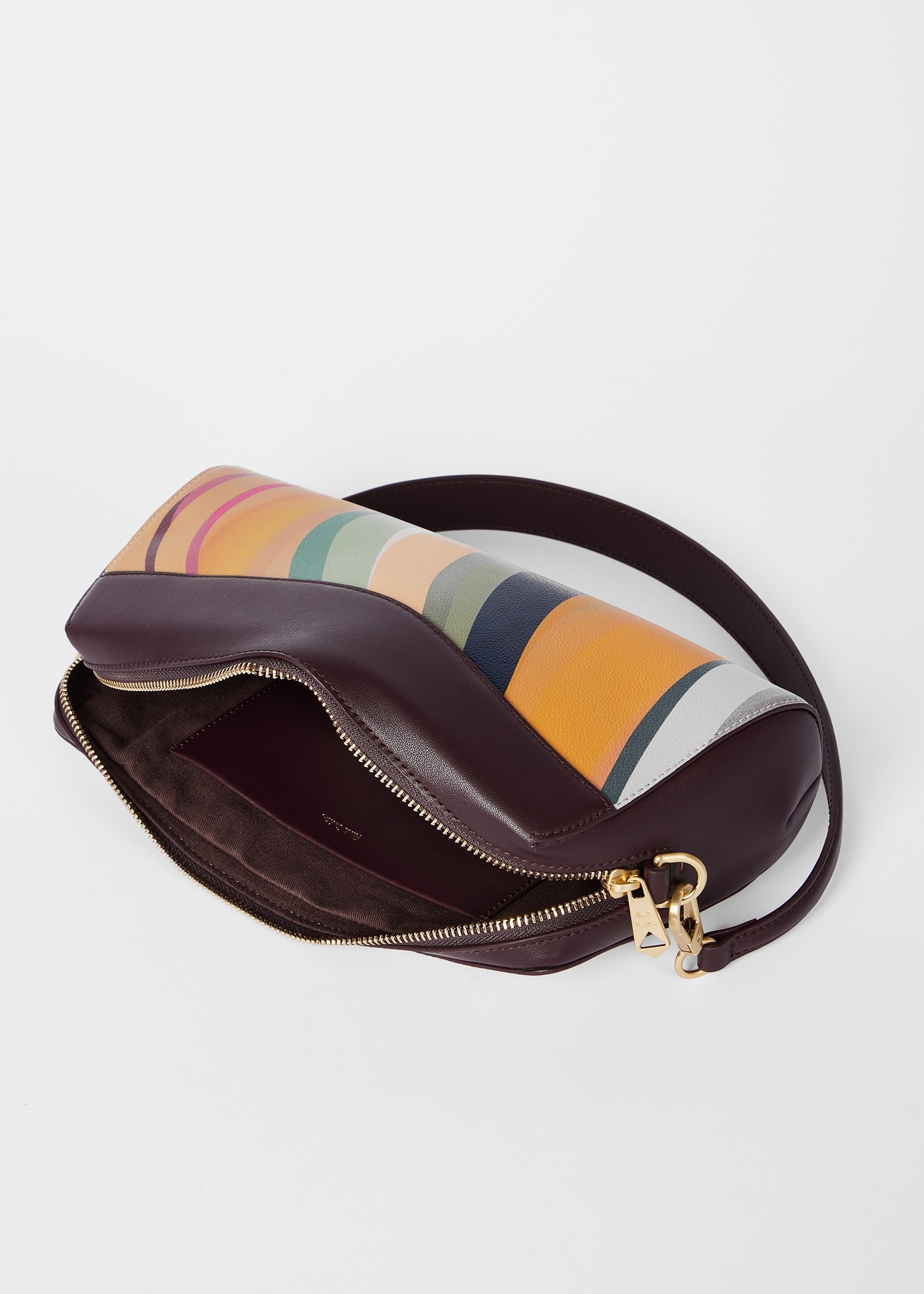 Women's 'Dusky Swirl' Leather Shoulder Bag - 16