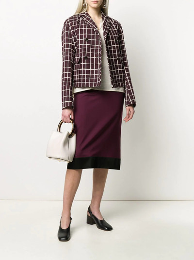 Marni check print double breasted blazer outlook