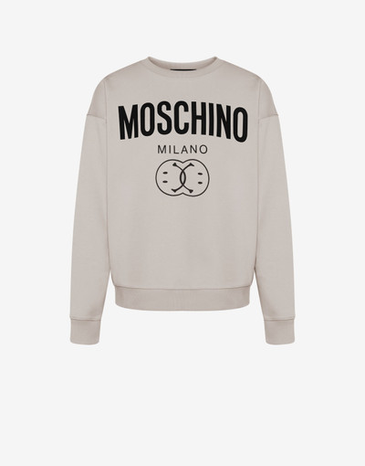 Moschino DOUBLE SMILEY® LOGO ORGANIC COTTON SWEATSHIRT outlook