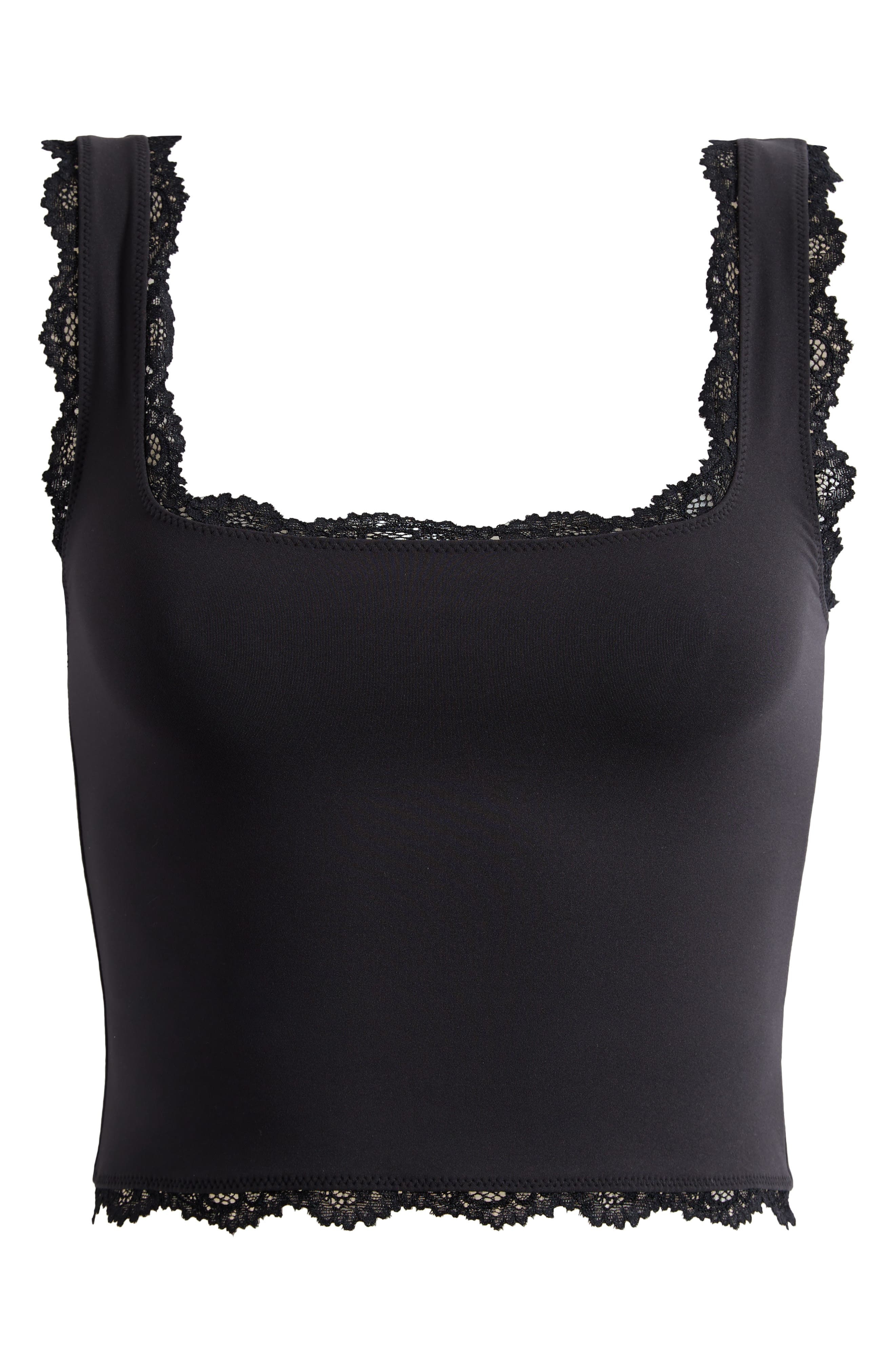 SKIMS Fits Everybody Lace Tank in Onyx at Nordstrom - 4