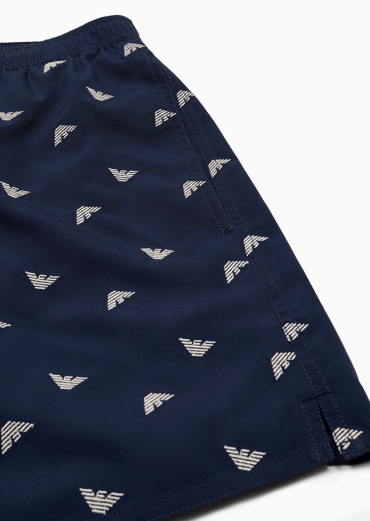 Swim shorts with all-over micro eagle embroidery - 4