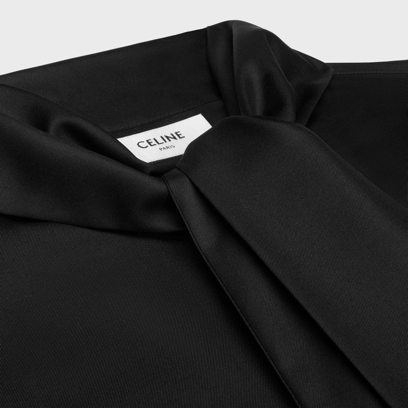 cropped lavalliere shirt IN silk twill 3