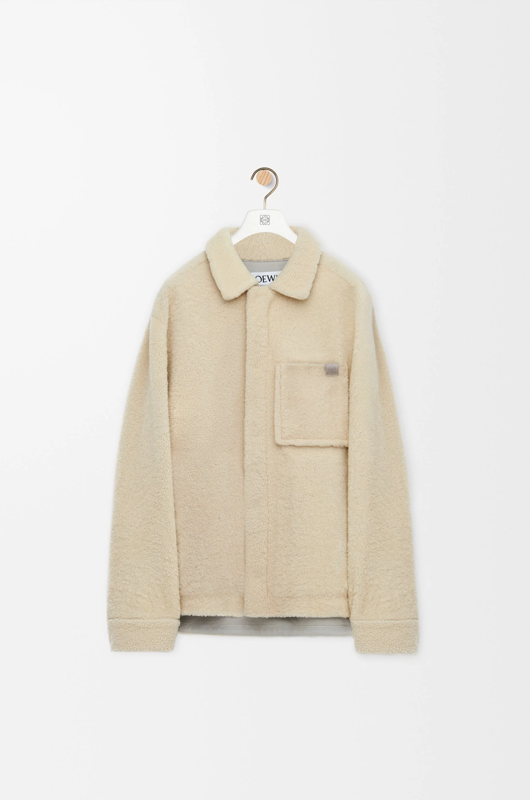 Overshirt in shearling - 1