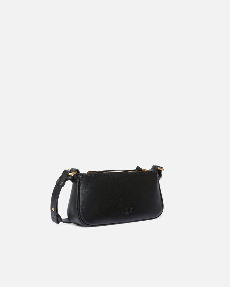 PINKO LEATHER MINI HALF MOON CROSSBODY BAG outlook