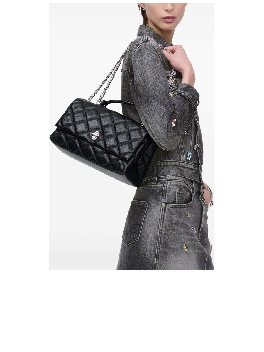 The Dual Chain Leather Shoulder Bag - 7