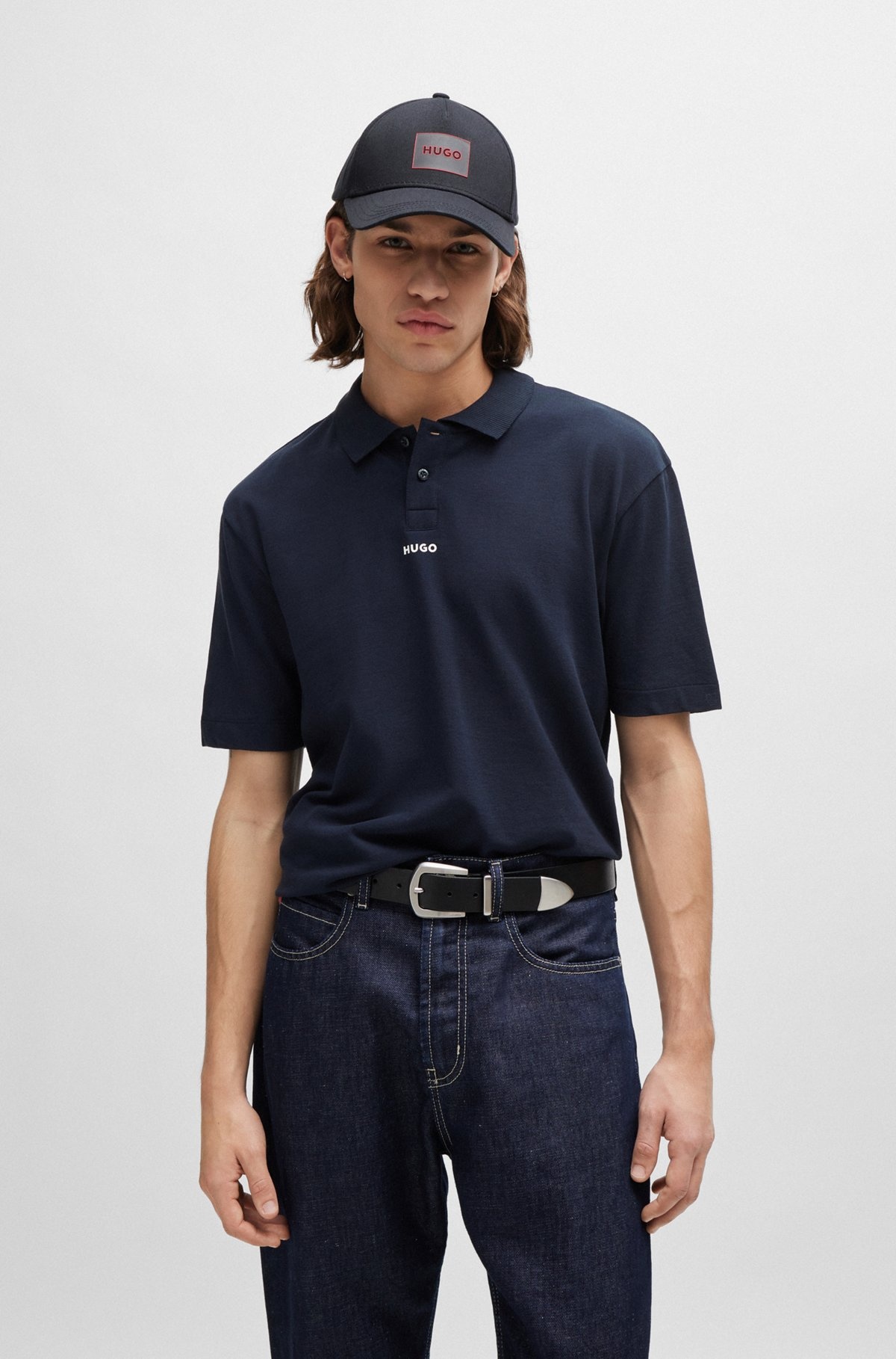 COTTON-PIQUÉ POLO SHIRT WITH LOGO PRINT - 2