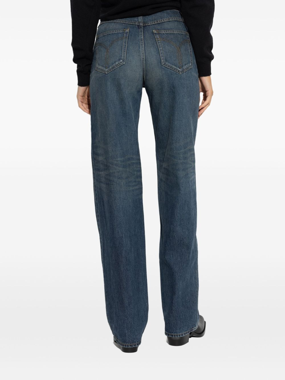 plaque-detailed jeans - 4