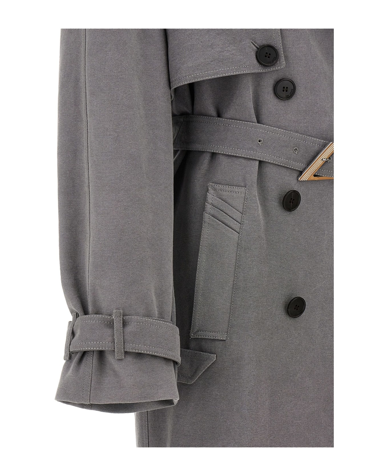 THE ATTICO Double-breasted Trench Coat | italist | REVERSIBLE