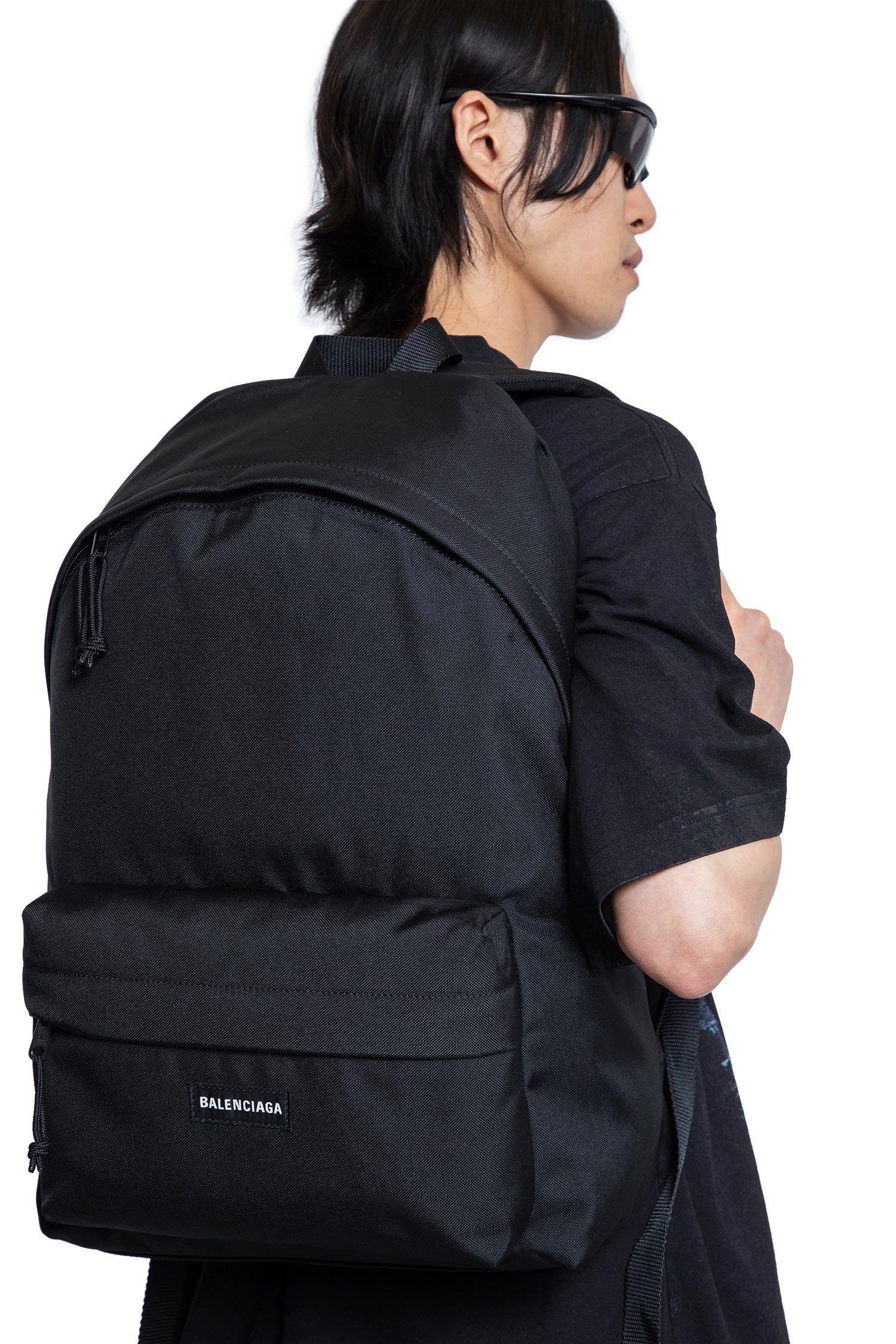BALENCIAGA MAN BLACK BACKPACKS - 5
