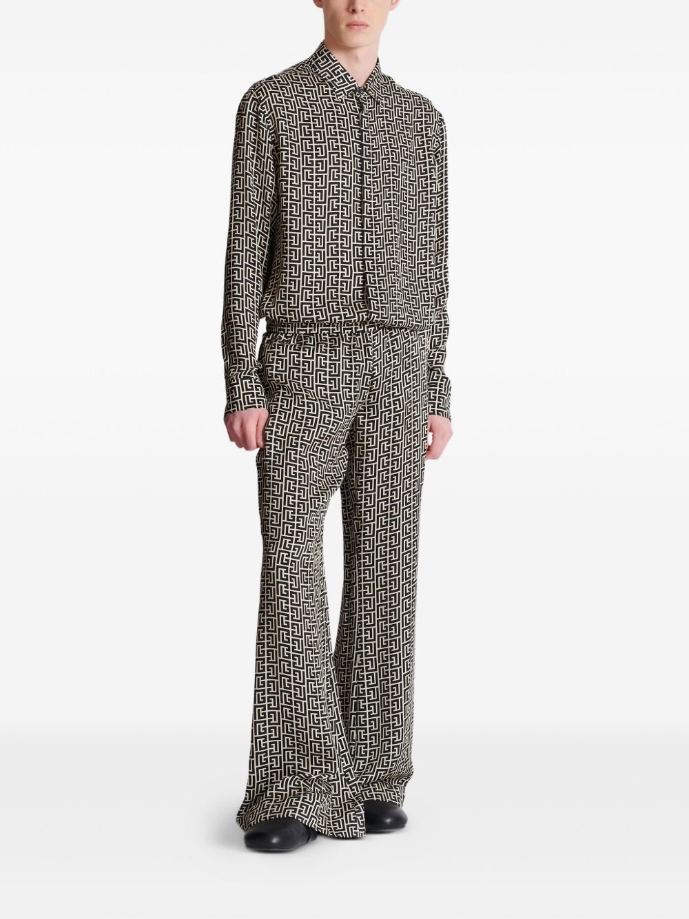 monogram-pattern trousers - 2