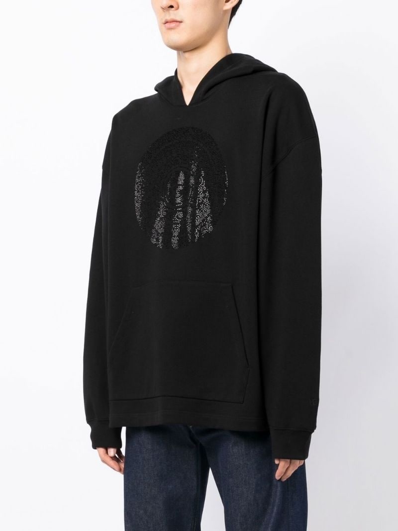 embellished Medusa-print hoodie - 3