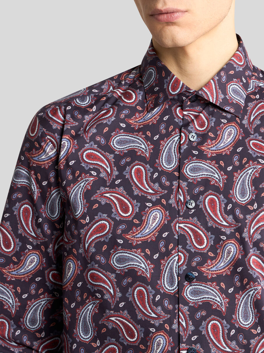 COTTON SHIRT WITH PAISLEY PRINT - 3