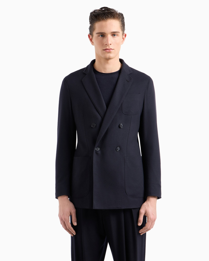 GIORGIO ARMANI Double-breasted Upton Line jacket in lightweight virgin-wool cloth outlook