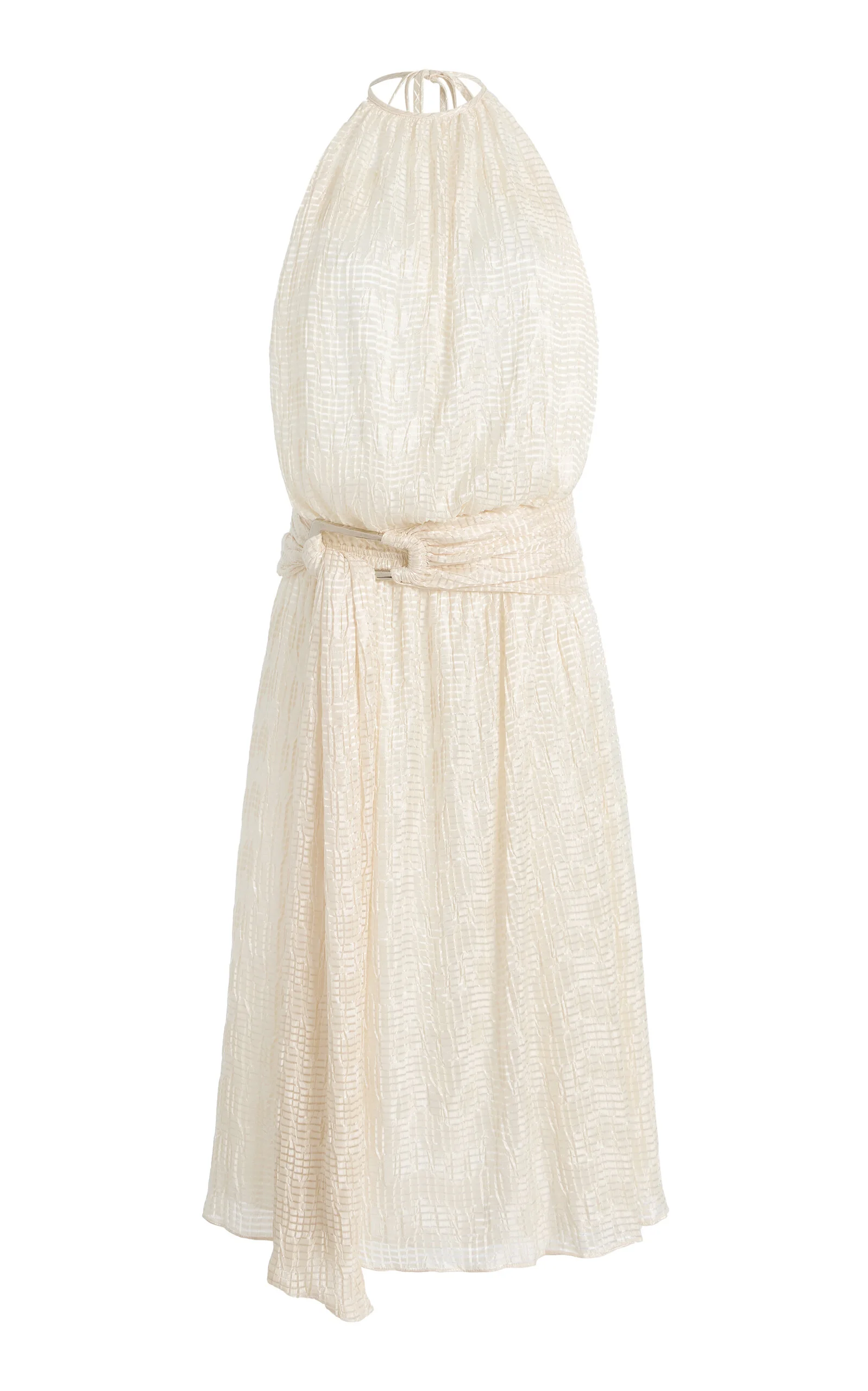Exclusive Lume Jacquard Midi Dress neutral - 1