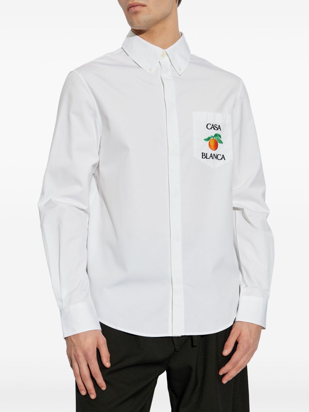 orange-embroidered shirt - 3