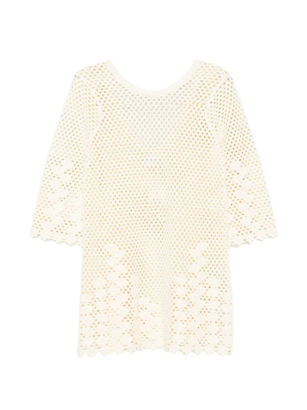 Saskia floral-crochet mini dress - 1