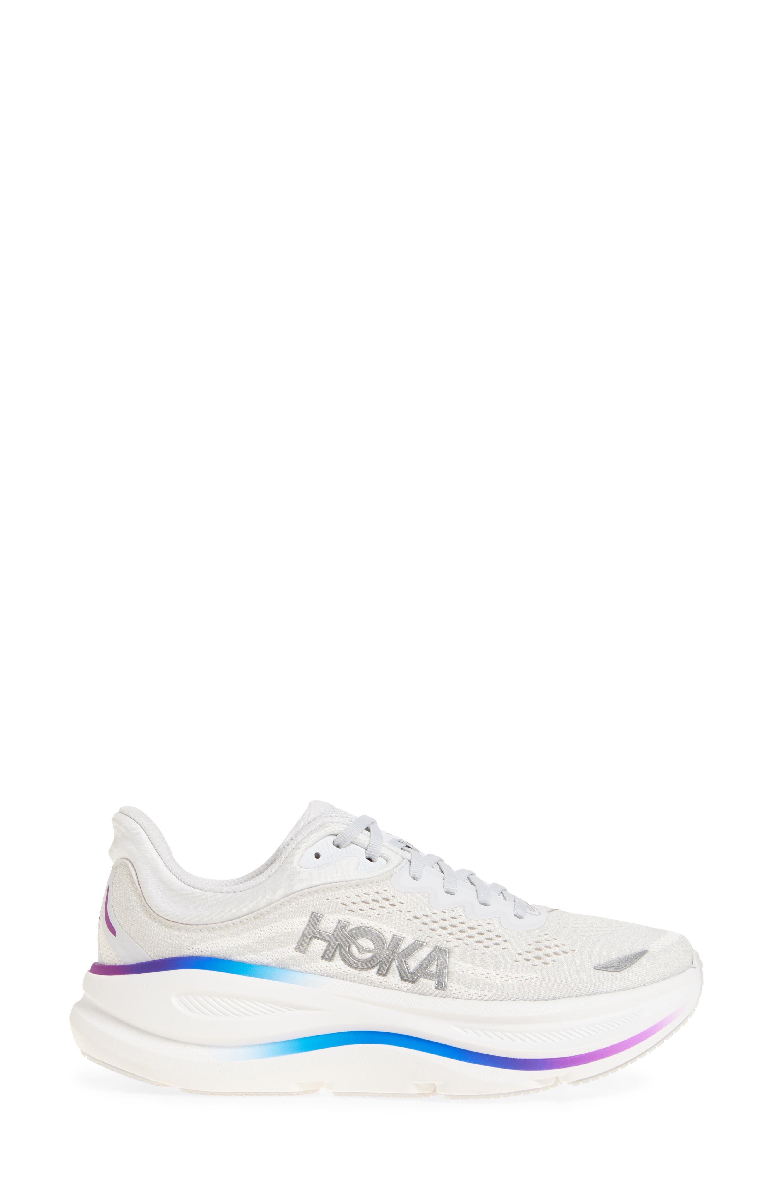 HOKA Bondi 9 Running Shoe in Cosmic Grey /White at Nordstrom - 3
