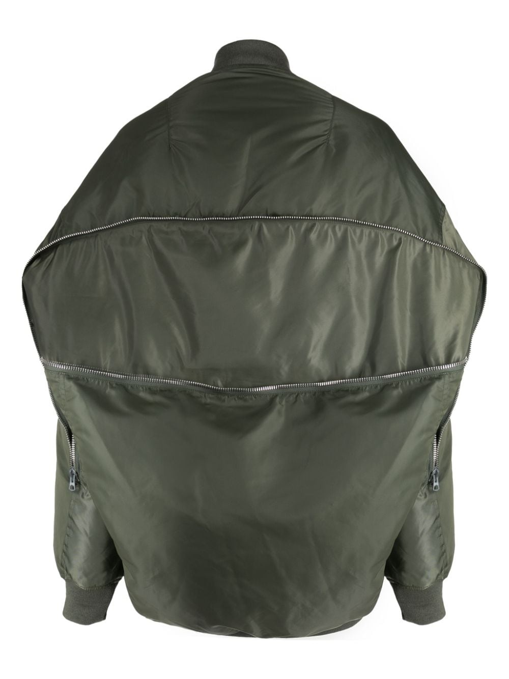 decorative-zip detailing bomber jacket - 2