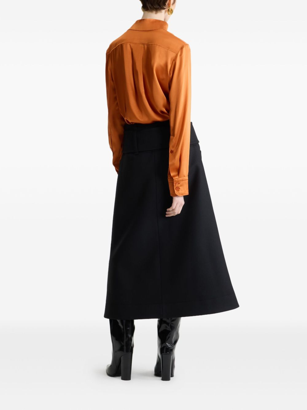 scarf-detail blouse - 3