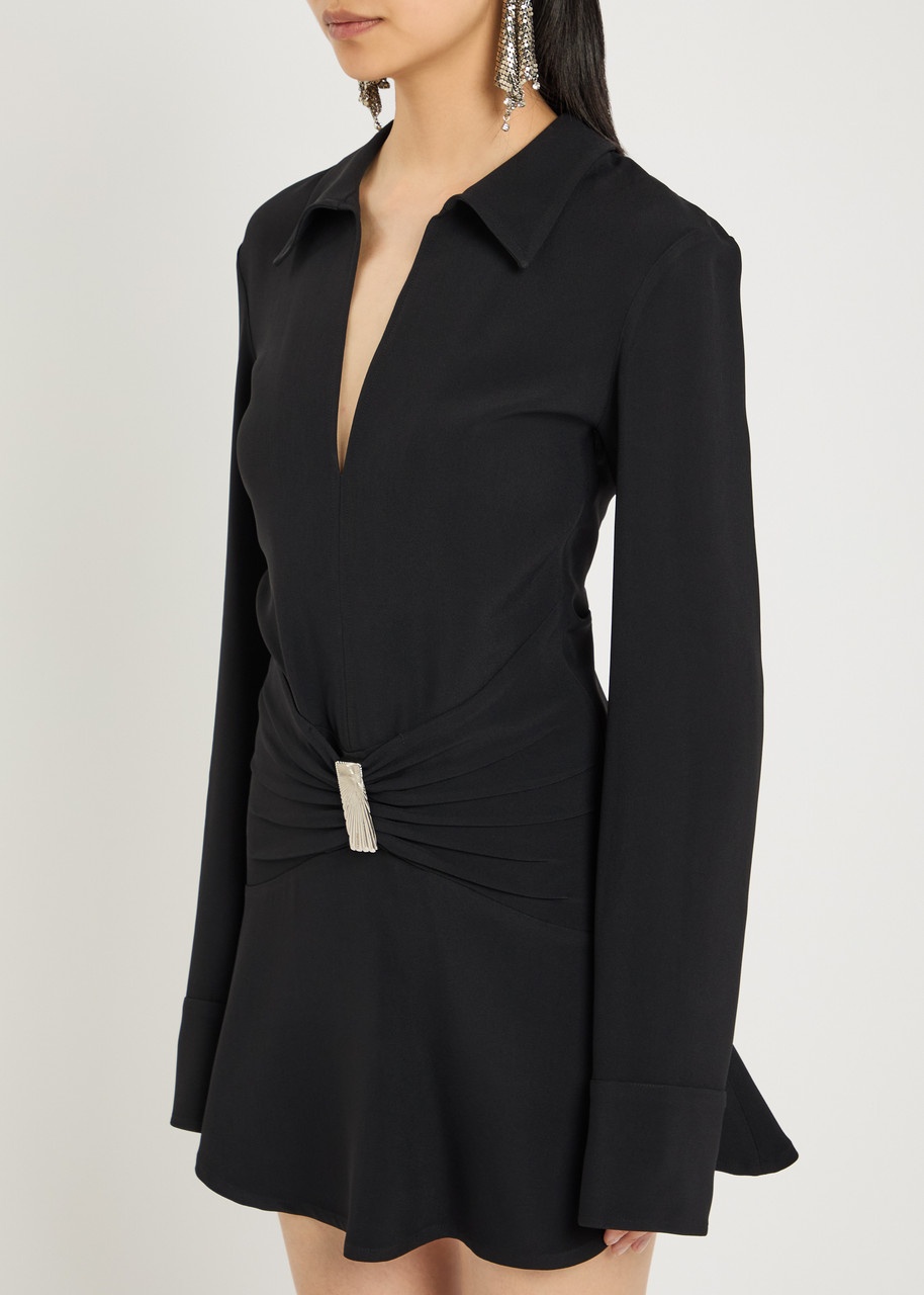 The Attico Gathered Crepe Mini Dress - 2