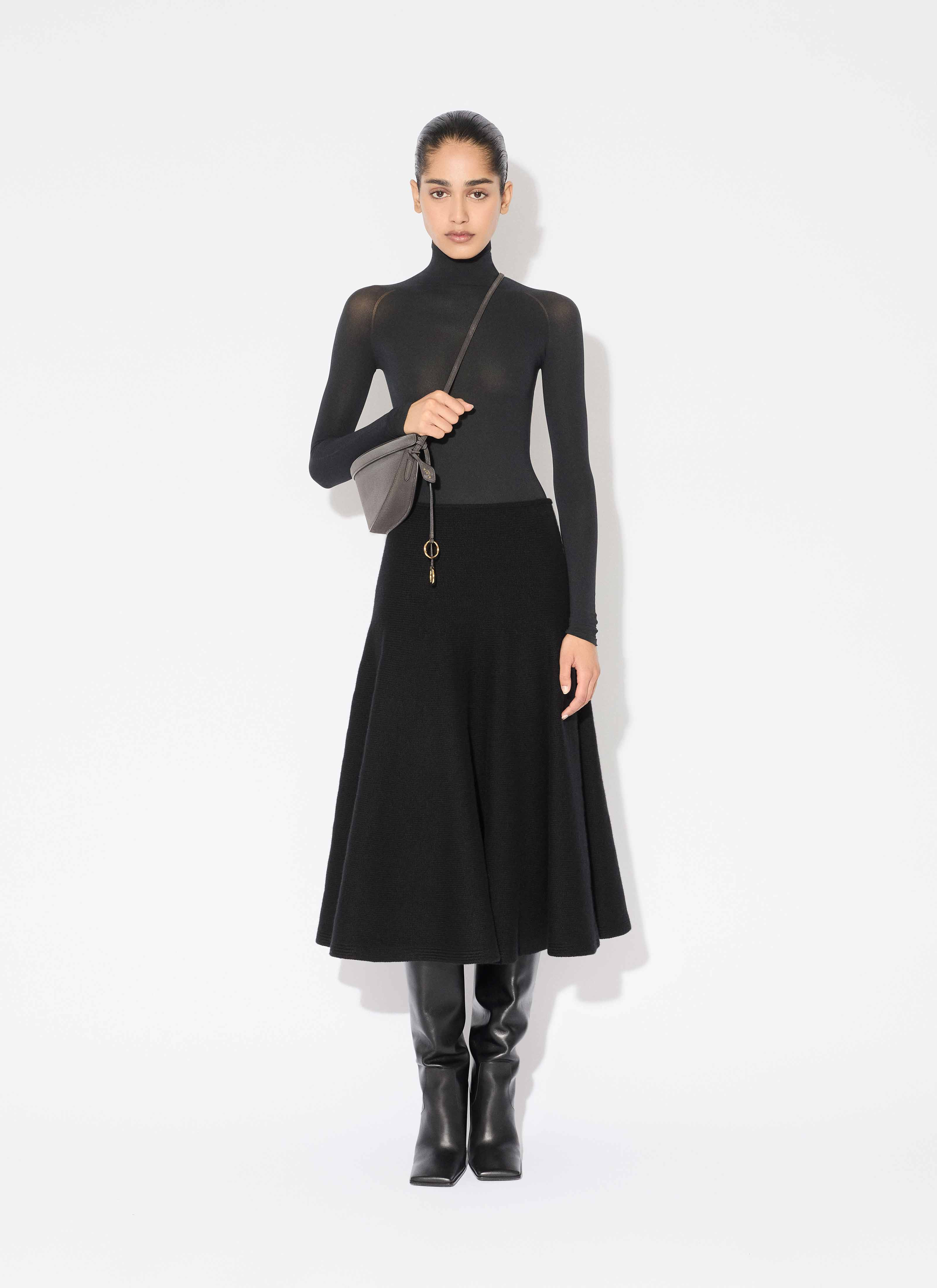 CASHMERE KNIT FLARE SKIRT - 2