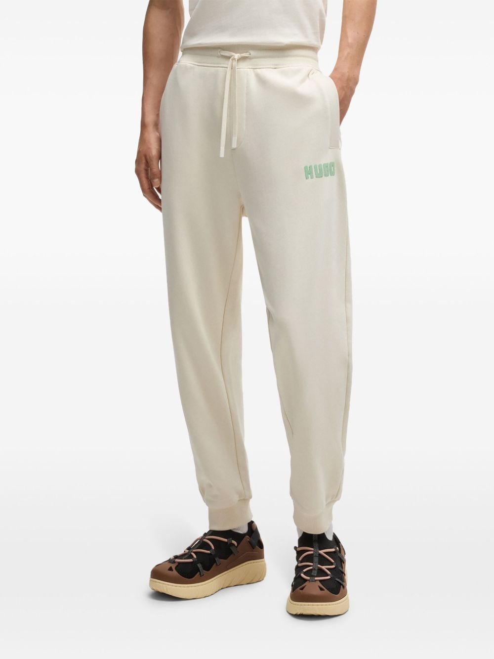 logo-print cotton track pants - 3