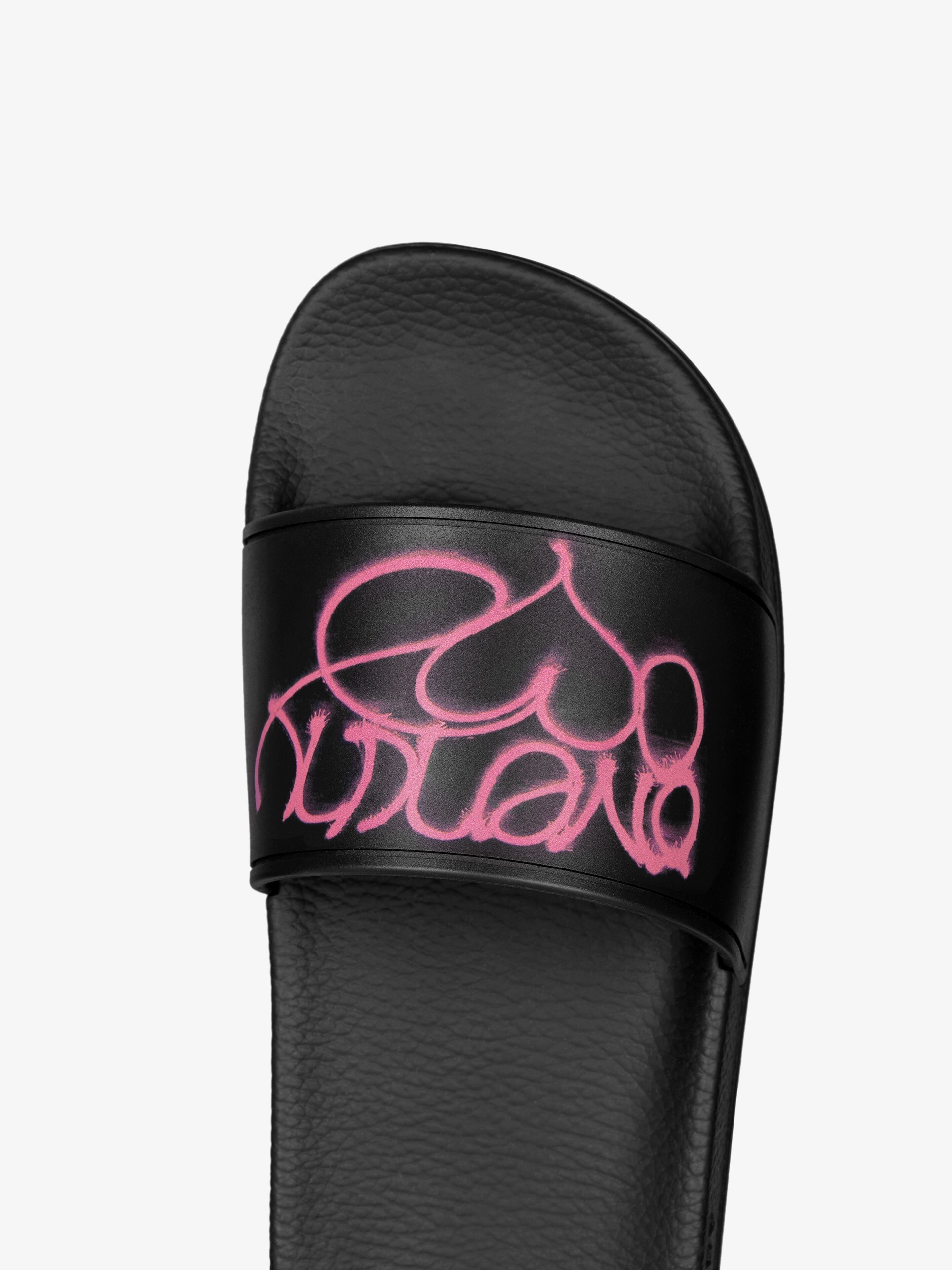 SLIDE SANDALS IN RUBBER WITH GIVENCHY LOVE PRINT - 6