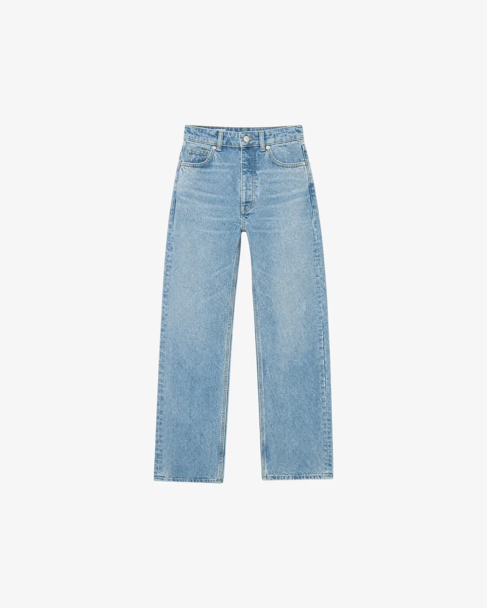 LIGHT BLUE STRAIGHT-LEG JEANS - 1